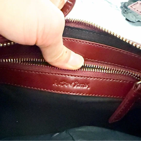 & Other Stories Sleek Leather Shoulder Bag in Burgundy Oxblood - Picture 6 of 14